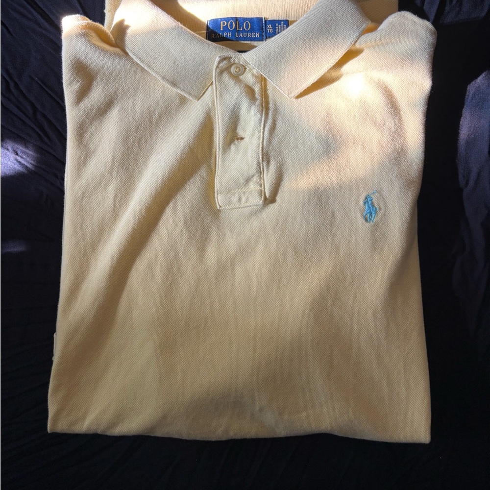 Polo by Ralph Lauren Men's Cream Polo Shirt